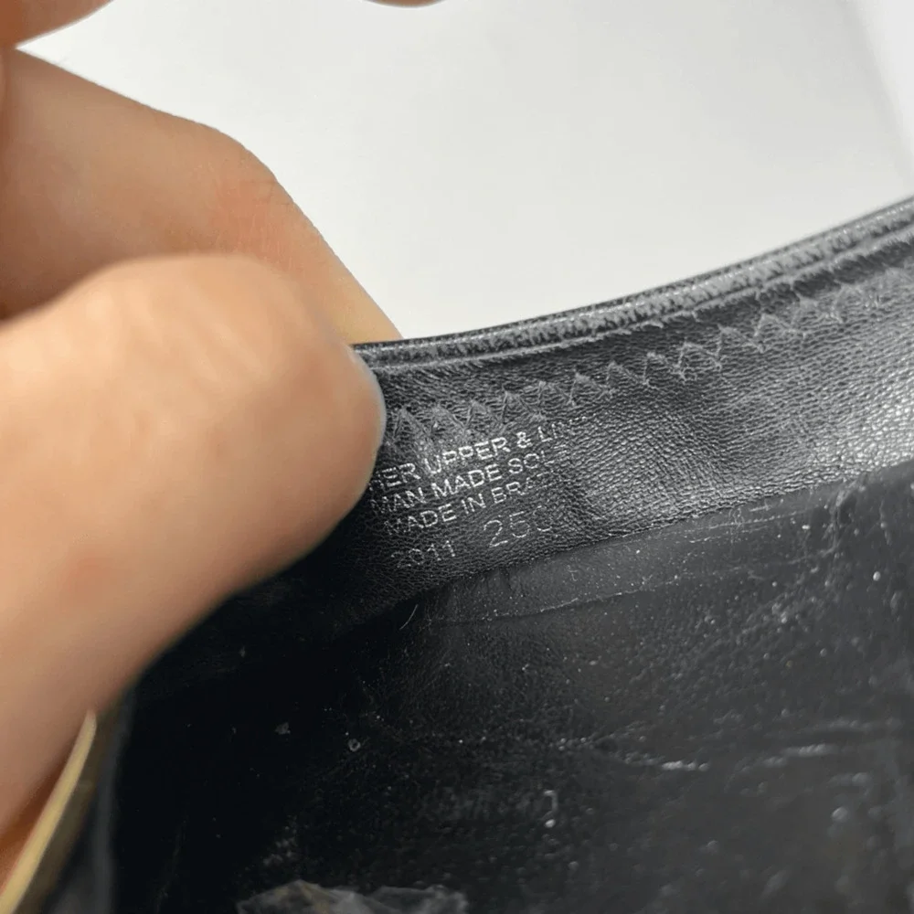 Tory Burch Reva Ballet Flat Black Nappa leather gold medallion logo womens 8 - Picture 9 of 9